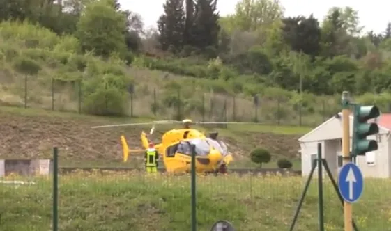 Biker di Roma soccorso dall’eliambulanza dopo una rovinosa caduta sul Monte Amiata