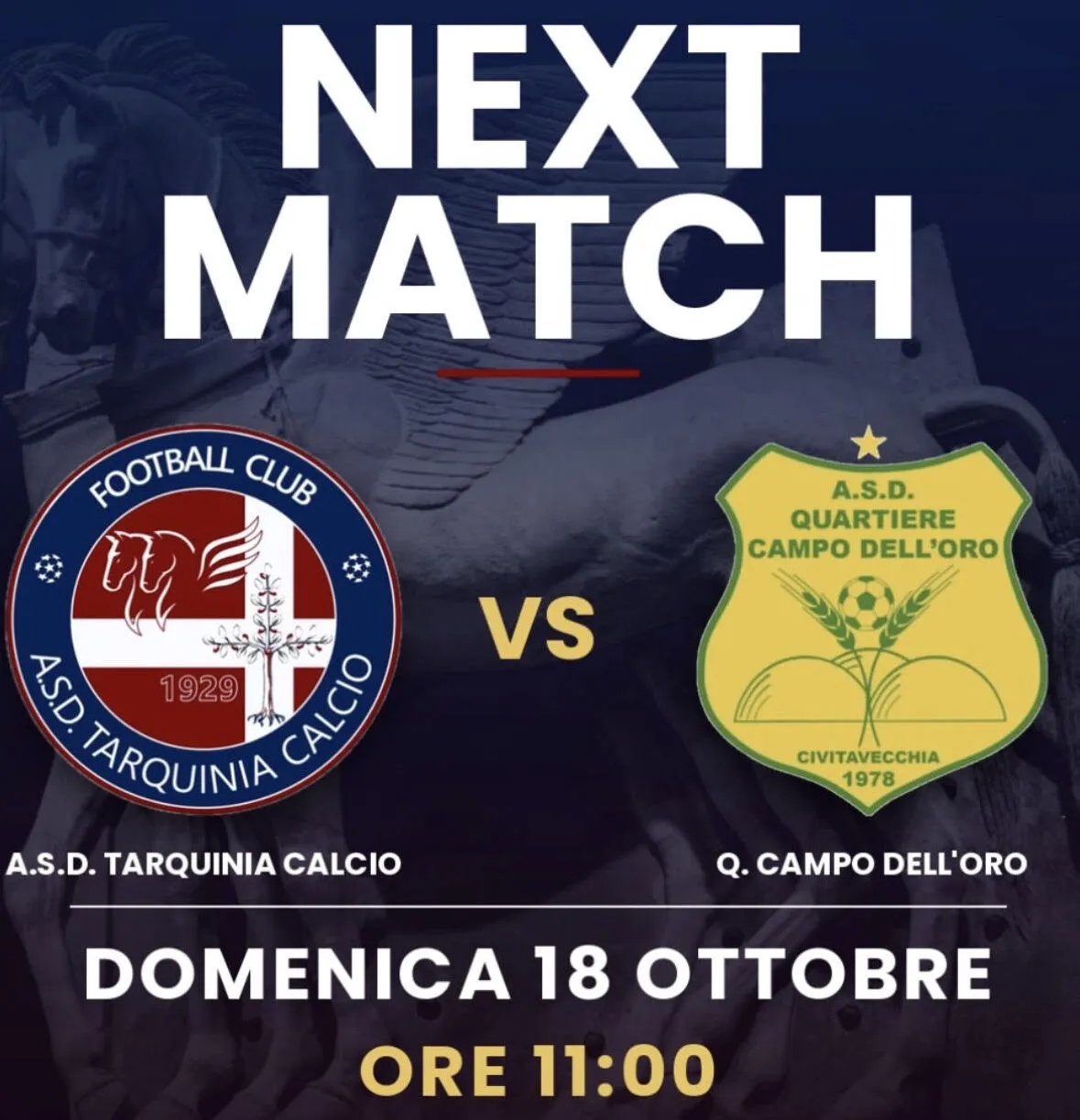 Calcio, Qco vietato sbagliare: domani il derby con il Tarquinia - TRC Giornale