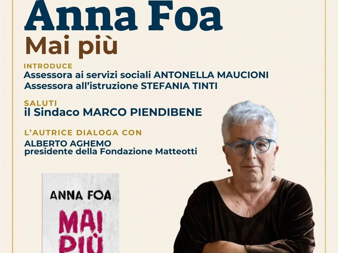 Alla Cittadella della Musica Anna Foa presenta “Mai più” - TRC Giornale