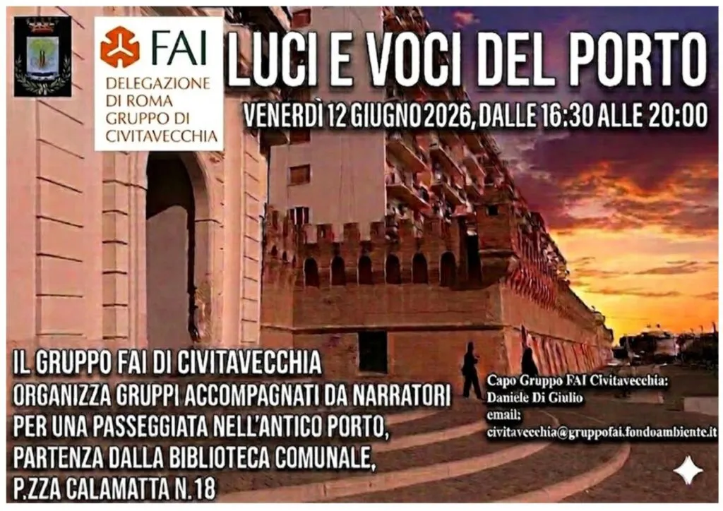 Il Gruppo Fai di Civitavecchia organizza l’evento “Luci e Voci dal Porto”